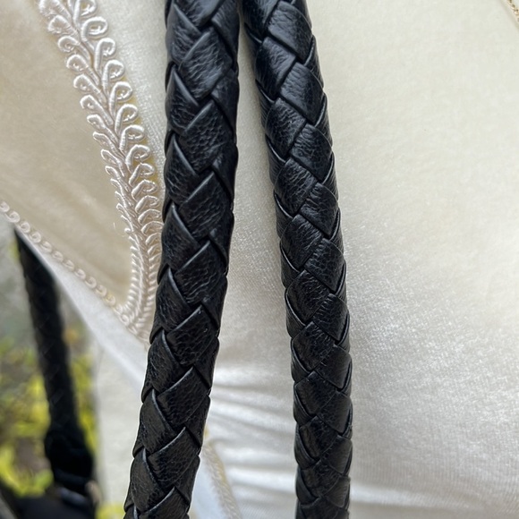 Brighton Nylon Purse with Croc Patent and Braided Handles - Picture 4 of 9